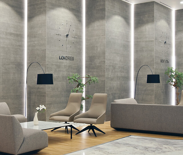 Superficies cerámicas de INALCO para paredes, suelos y decoración